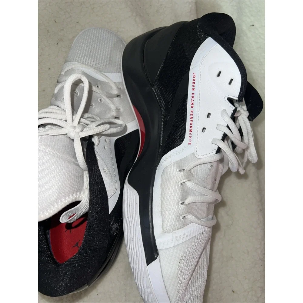 Jordan Zoom Separate White/Black/Red Men's‎ Size 14 Basketball Shoes DH0249 051